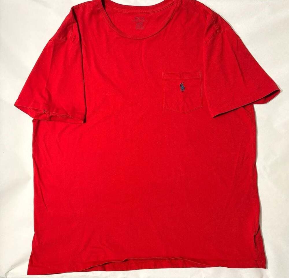 Polo Ralph Lauren Men's Red Short Sleeve Crewneck Pocket T-Shirt Size XL